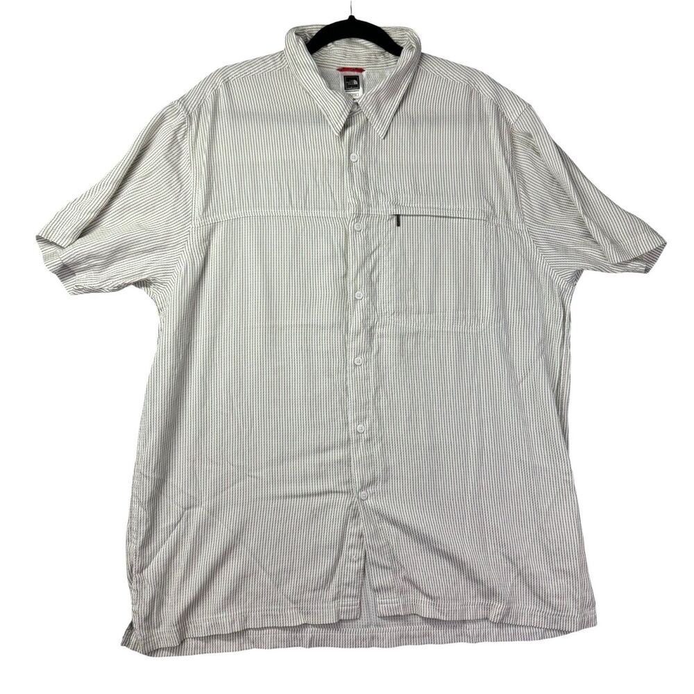 The North Face Shirt Men's Extra Extra Large Striped Short Sleeve Button Up Top